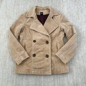 Vintage Gap Corduroy Double Breasted Jacket XS Tan Cotton